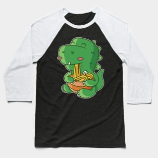 t-rex-dinosaur-eating-ramen Baseball T-Shirt